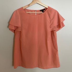 Banana republic peach short sleeve blouse